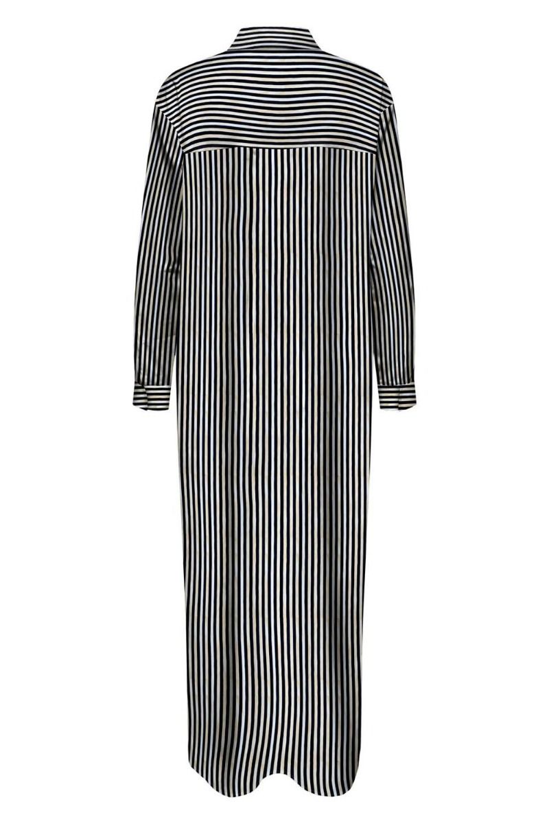 JDY - Kjole - JDY Allie L/S Loose Maxi Shirt Dress - White