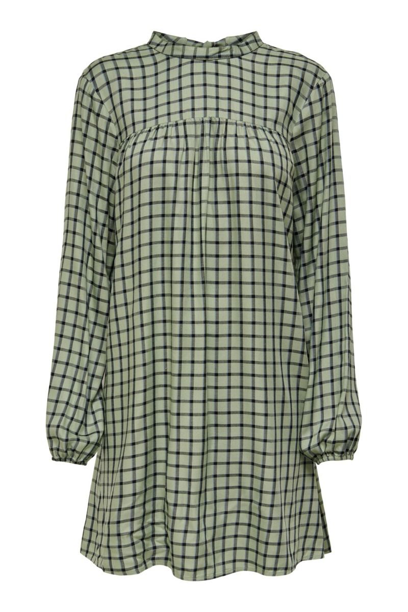 JDY - Kjole - Anabelle L/S Bow Dress - Basil