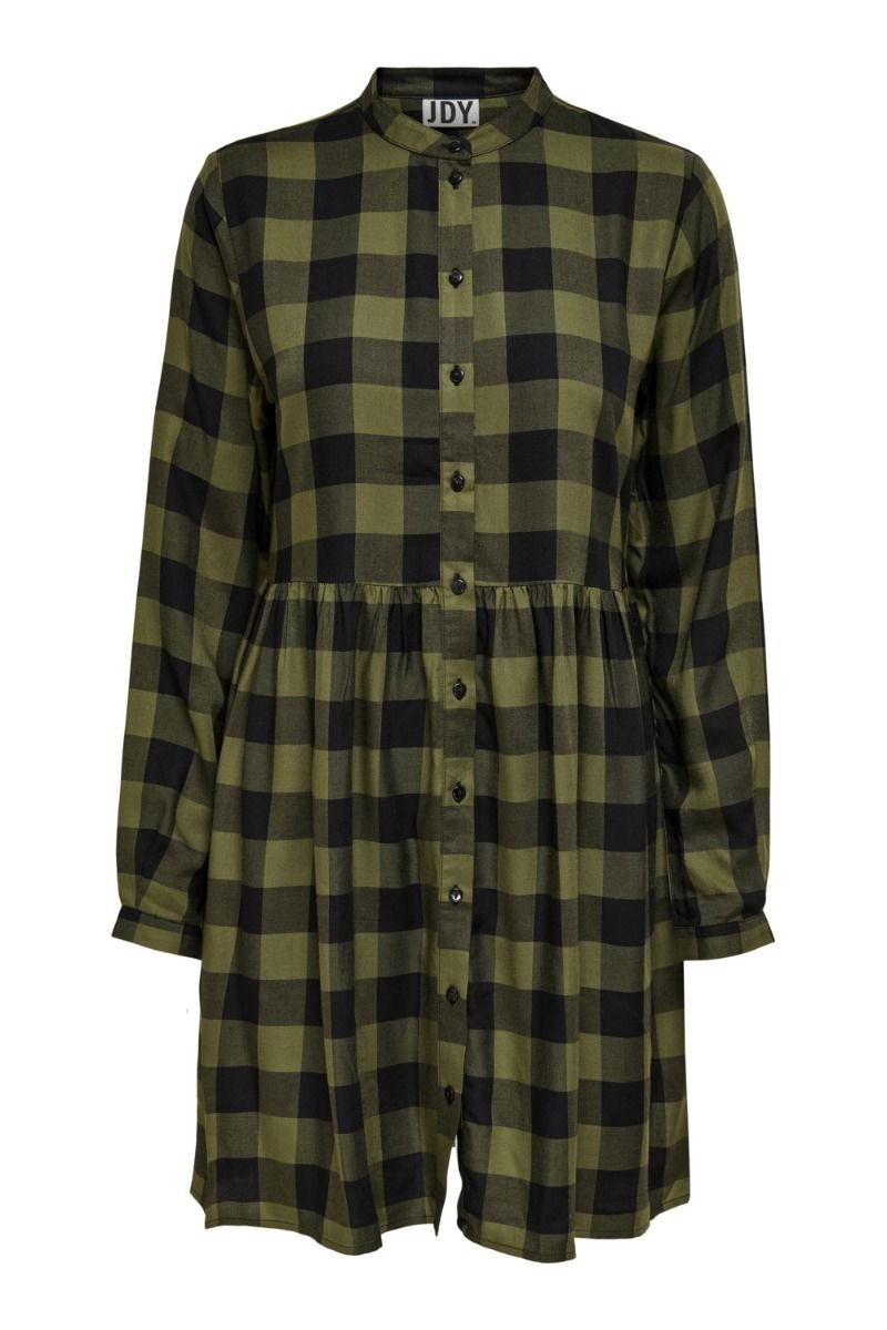 JDY - Kjole -  JDY Bear L/S Shirt Dress - Black/Kalamata
