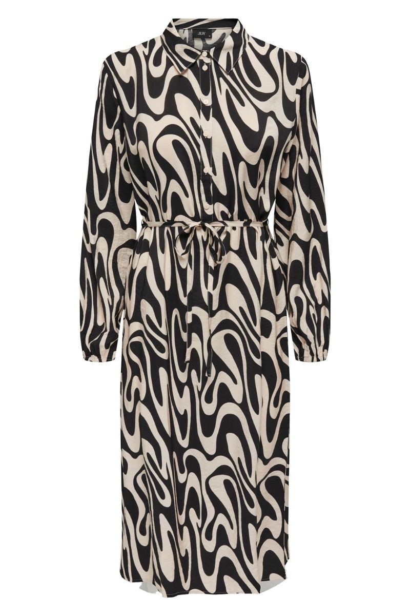 JDY - Kjole - JDY Camille L/S Shirt Dress - Black