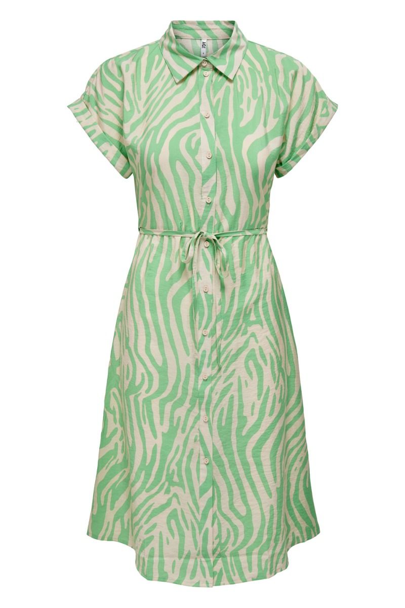 JDY - Kjole - JDY Camille SS Shirt Dress - Sandshell/Absinth