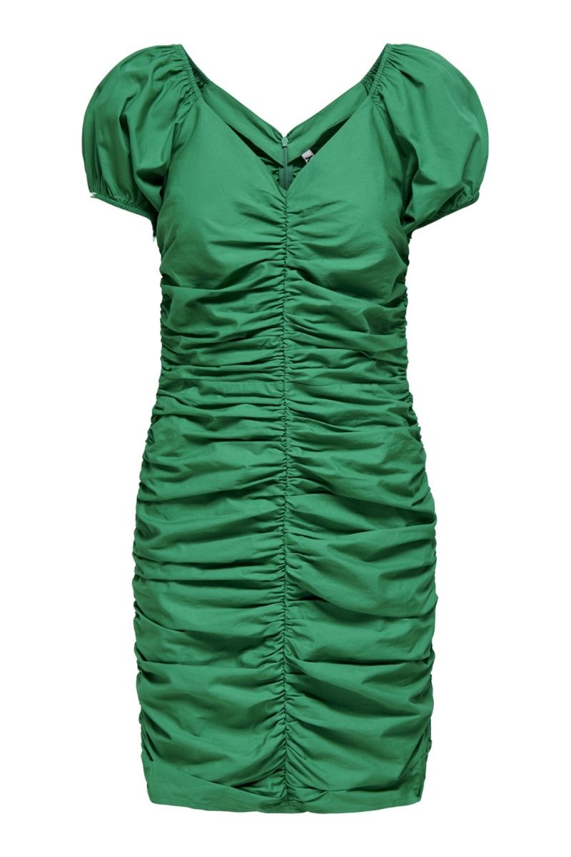 JDY - Kjole - JDY Cuba S/S Ruching Dress - Viridis