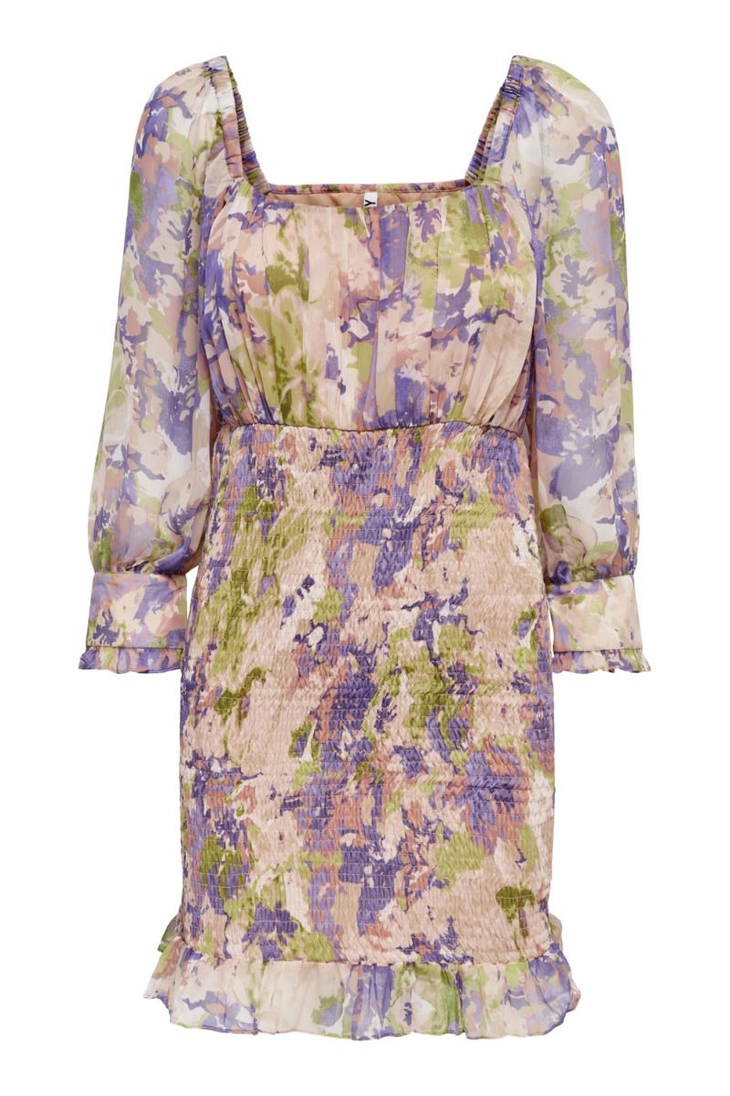 JDY - Kjole -  JDY Dawn 3/4 Smock Dress - Peach Whip