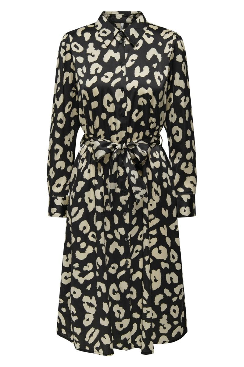 JDY - Kjole - JDY Fifi Life L/S Midi Shirt Dress - Black