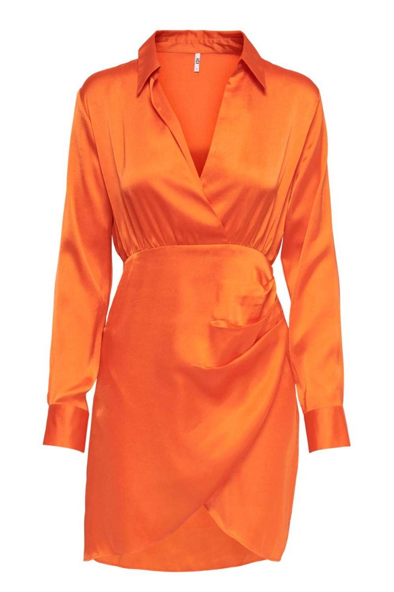 JDY - Kjole - JDY Fifi LS Dress - Orangeade
