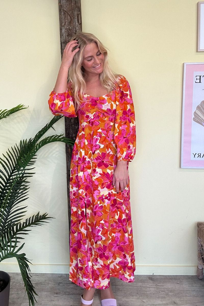 JDY - Kjole - JDY Florentine 3/4 Dress - Eggnog