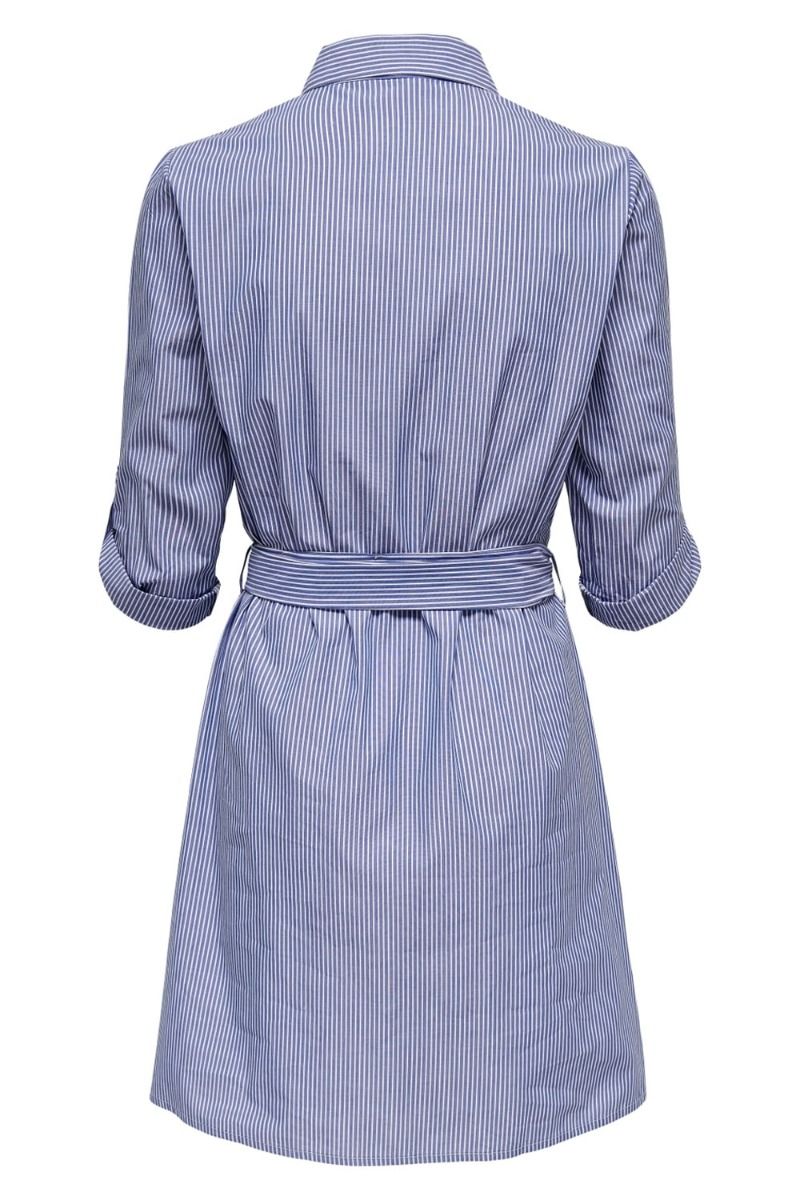 JDY - Kjole - JDY Hall 3/4 Shirt Dress - Wedgewood