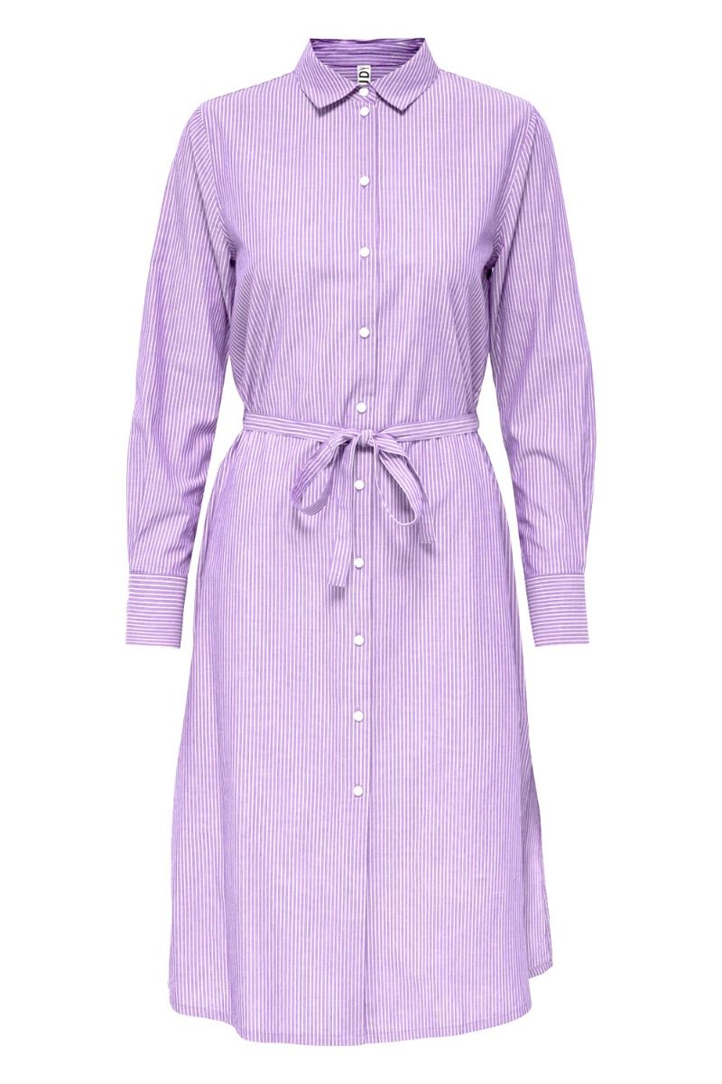 JDY - Kjole - Bubble Life L/S Midi Shirt Dress - Lavender