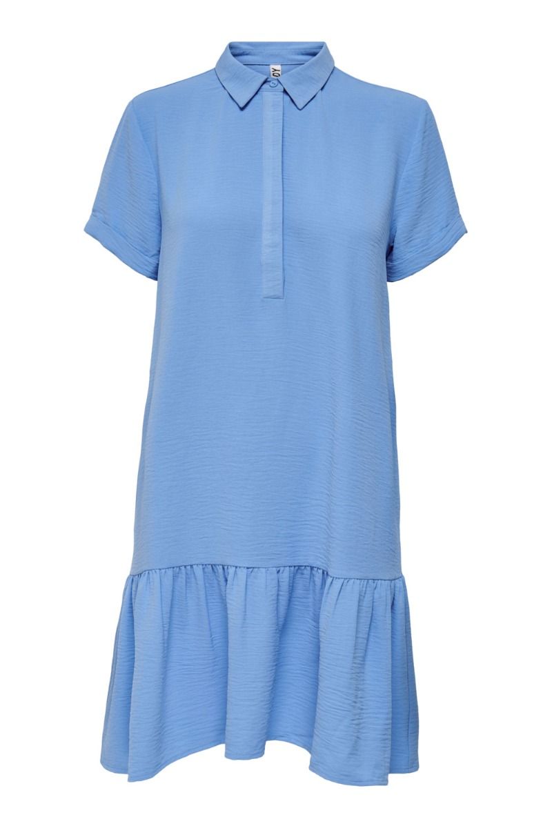 JDY - Kjole - Lion S/S Placket Dress - Azure Blue