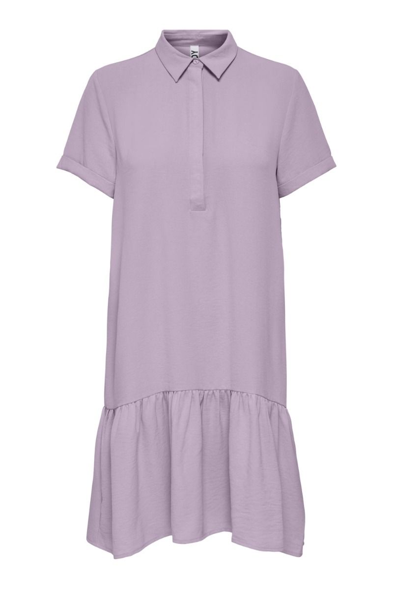 JDY - Kjole - Lion S/S Placket Dress - Lavender Frost