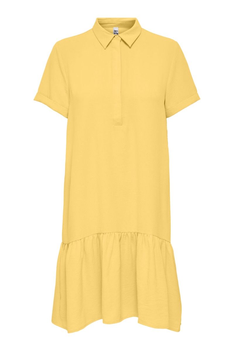 JDY - Kjole - Lion S/S Placket Dress - Lemon Drop