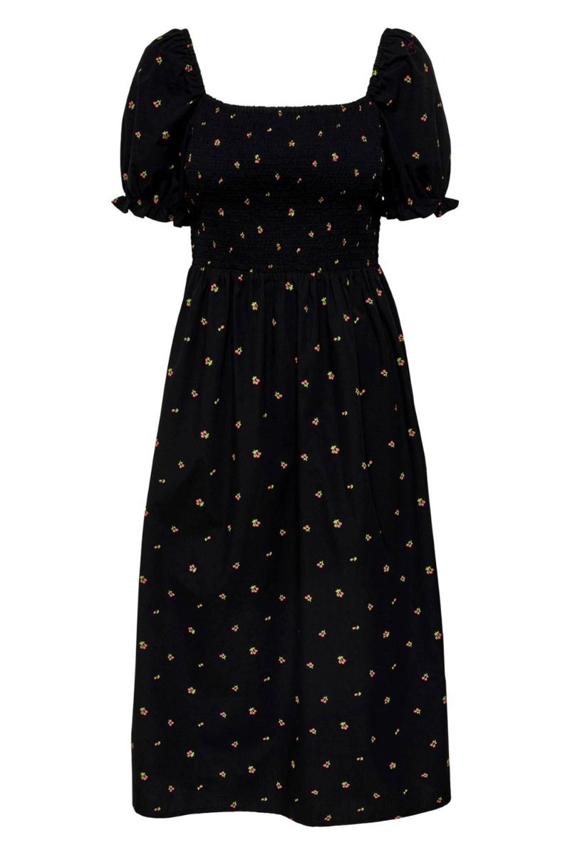 JDY - Kjole - JDY Milla S/S Smock Dress - Black