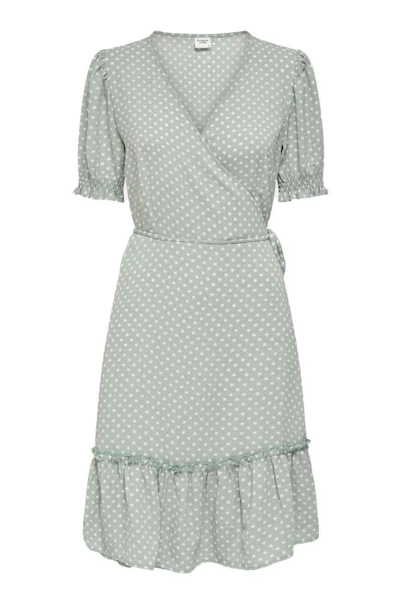 JDY - Kjole - Piper 2/4 Wrap Smock Dress - Blue Surf