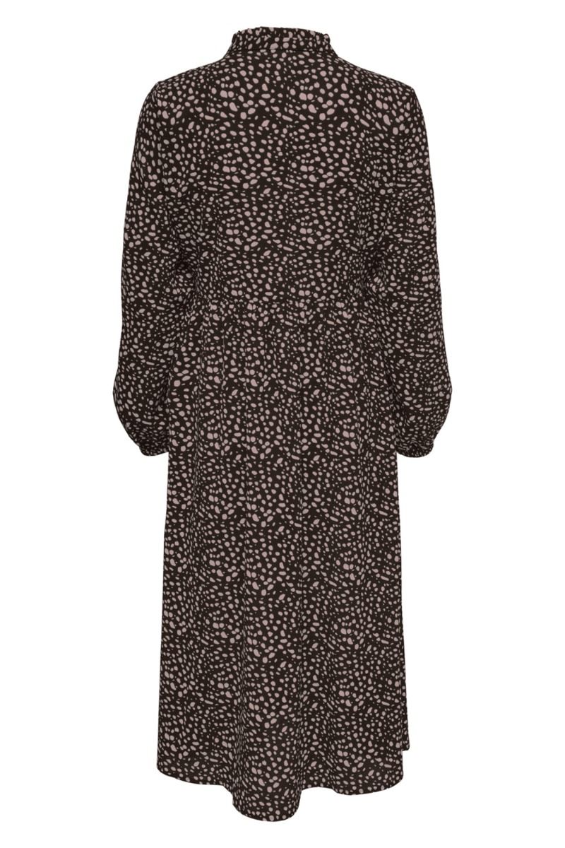 JDY - Kjole - Piper LS Midi Dress - Chocolate Brown/Nostalgia Rose Abstract Leo