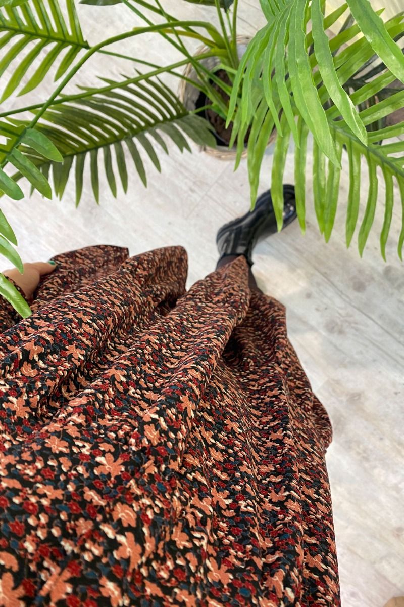 JDY - Kjole - Piper LS Shirt Dress - Black/Rosa Flower