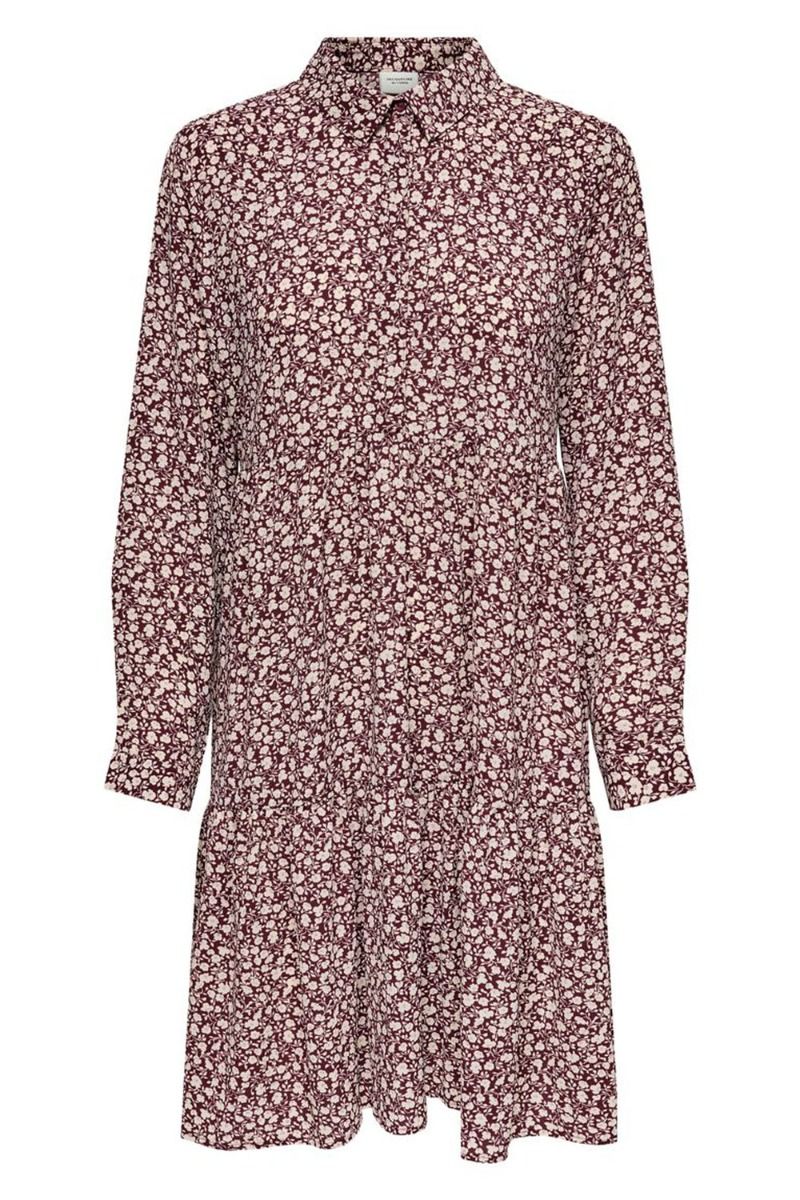 JDY - Kjole - Piper LS Shirt Dress - Zinfandel/Simple Flower
