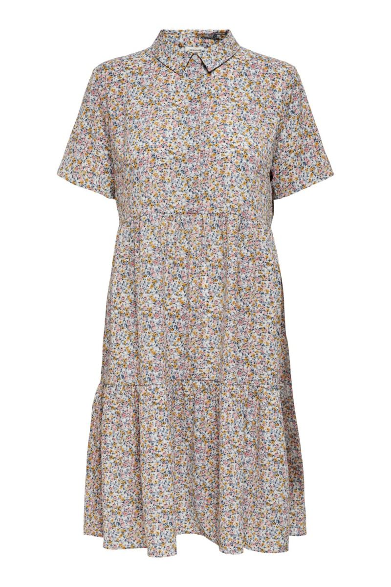 JDY - Kjole - Piper SS Shirt Dress - Blue Fog