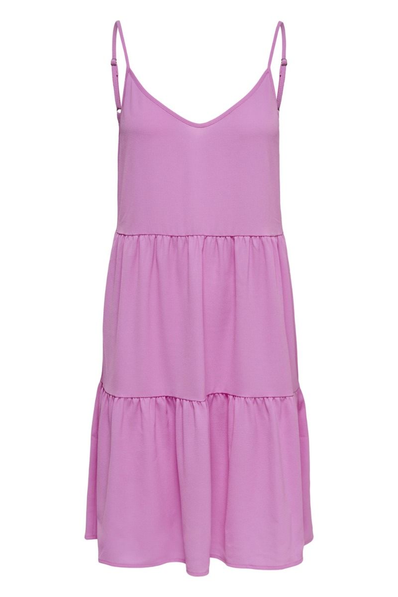 JDY - Kjole - JDY Piper V-Neck Strap Dress - Fuchsia Pink