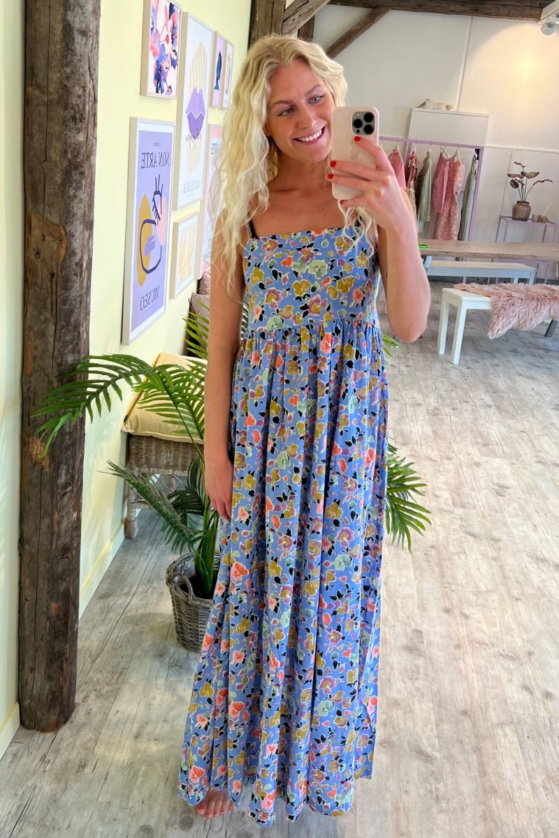 JDy - Kjole - JDY Rosie Strap Maxi Dress - Hydrangea/Pastel Flower