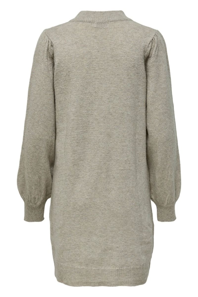 JDY - Kjole - JDY Rue LS High Neck Dress KNT - Chateau Gray