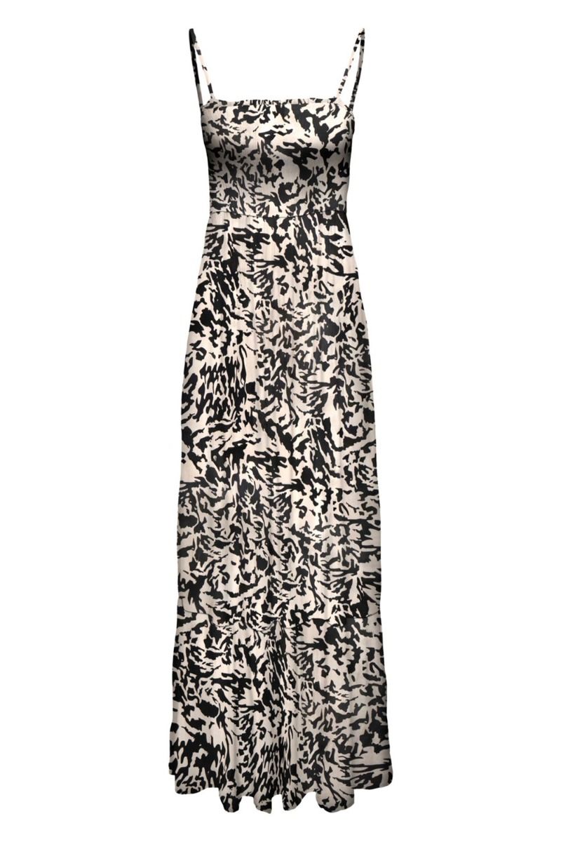 JDY - Kjole - JDY Starr Life Smock Maxi Dress - Tapioca/Beige