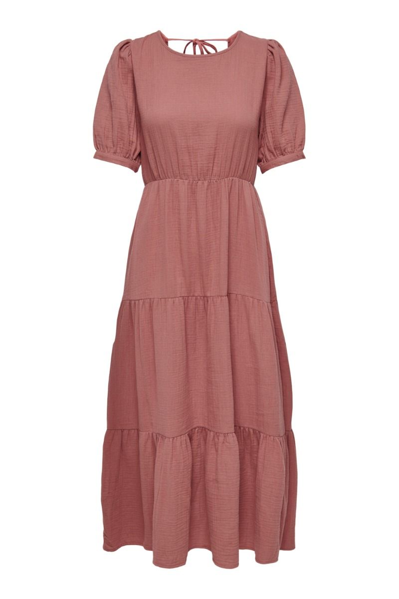 JDY - Kjole -  JDY Theis S/S Mid Calf Dress - Canyon Rose