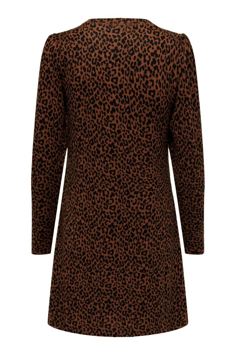 JDY - Kjole - JDY Tonsy L/S Dress - Acorn Leo