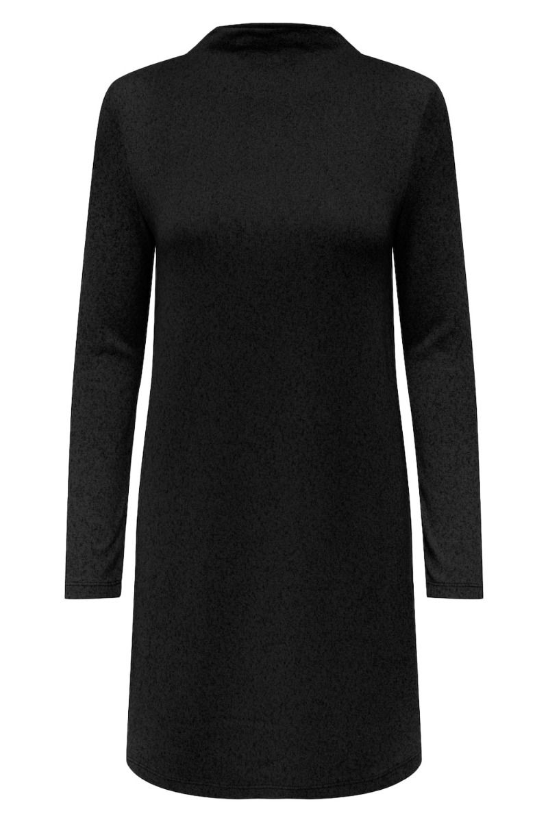 JDY - Kjole - JDY Tonsy L/S Funnel Dress - Black