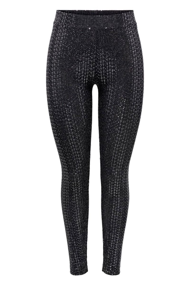 JDY - Bukser - JDY Shila Leggings - Black/Silver