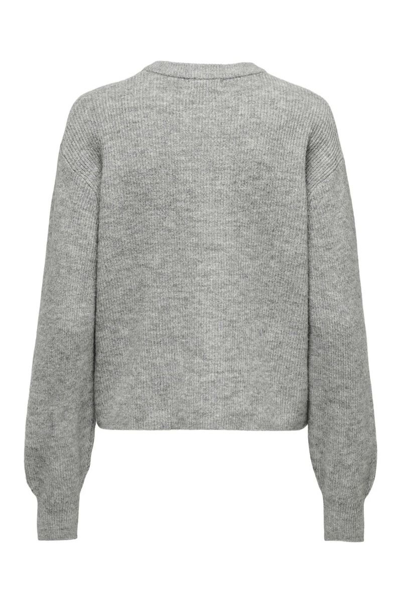 JDY - Cardigan - Jdy Lumi Life L/S Button Cardiga - Medium Grey Melange