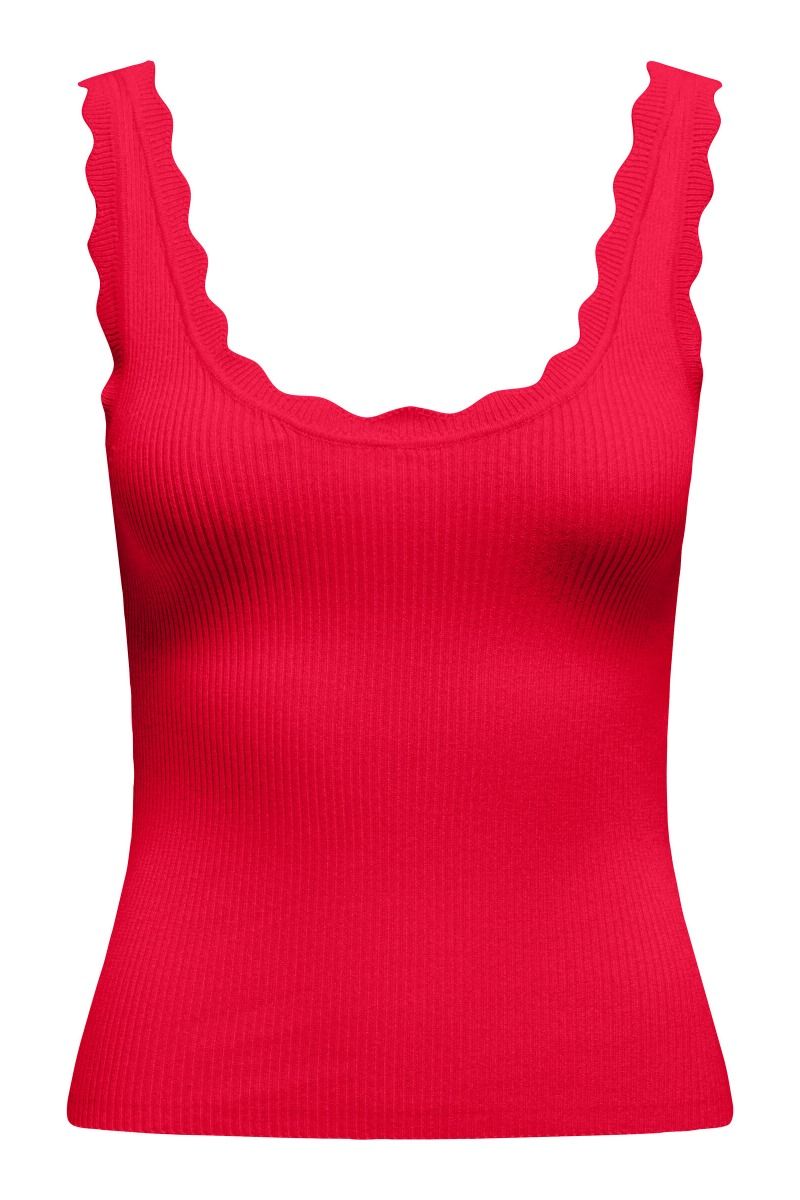 JDY - Top - Nanna S/L Scallop Edge Top - Ski Patrol