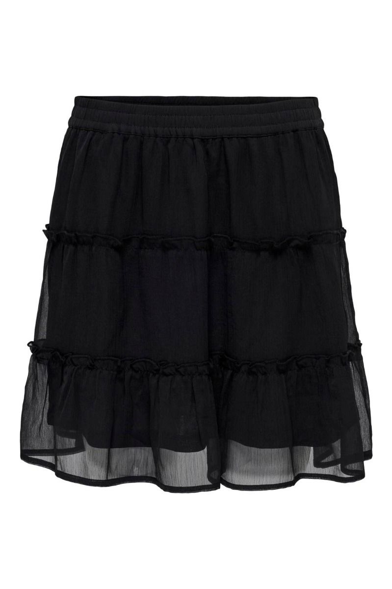 JDY - Nederdel - JDY Melly Skirt Wvn - Black