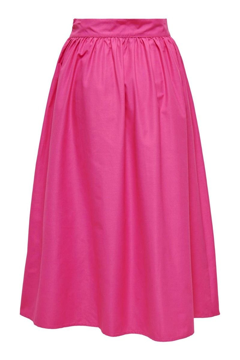JDY - Nederdel - JDY Selena Hw Midi Skirt Wvn - Fuchsia Purple