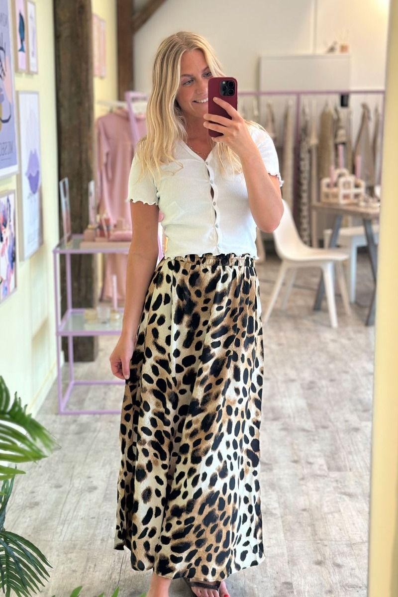 JDY - Nederdel - JDY Starr Life Hw Midi Skirt - Dia Angora