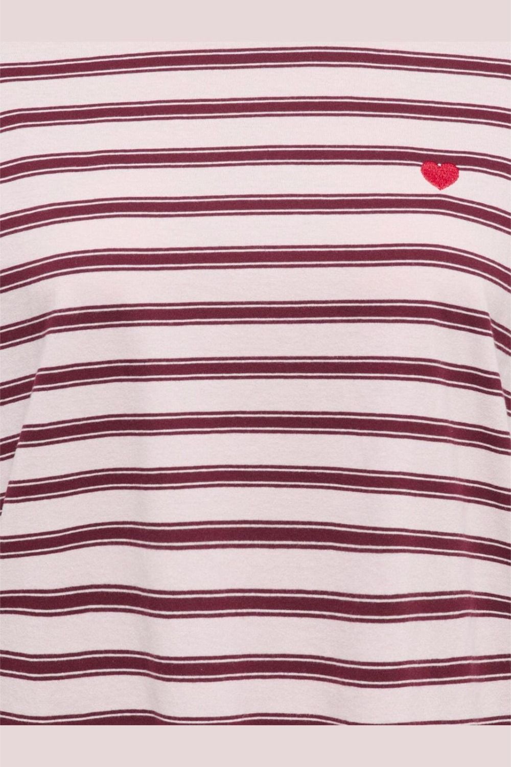 JDY - Bluse - Pisa LS Print Top - Chalk Pink/Chelsea Stripe Heart