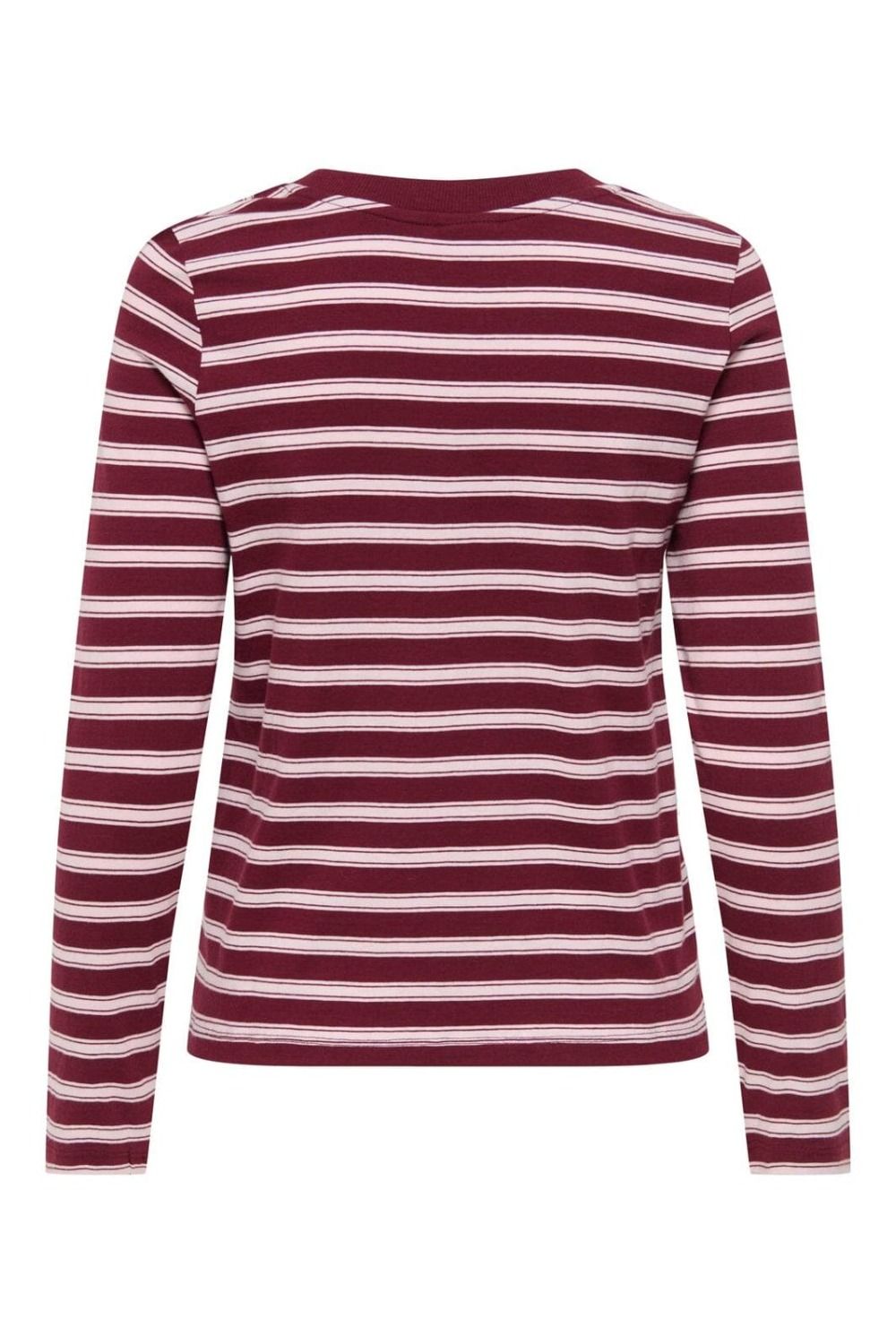 JDY - Bluse - Pisa LS Print Top - Windsor Wine/Chelsea Stripe Heart