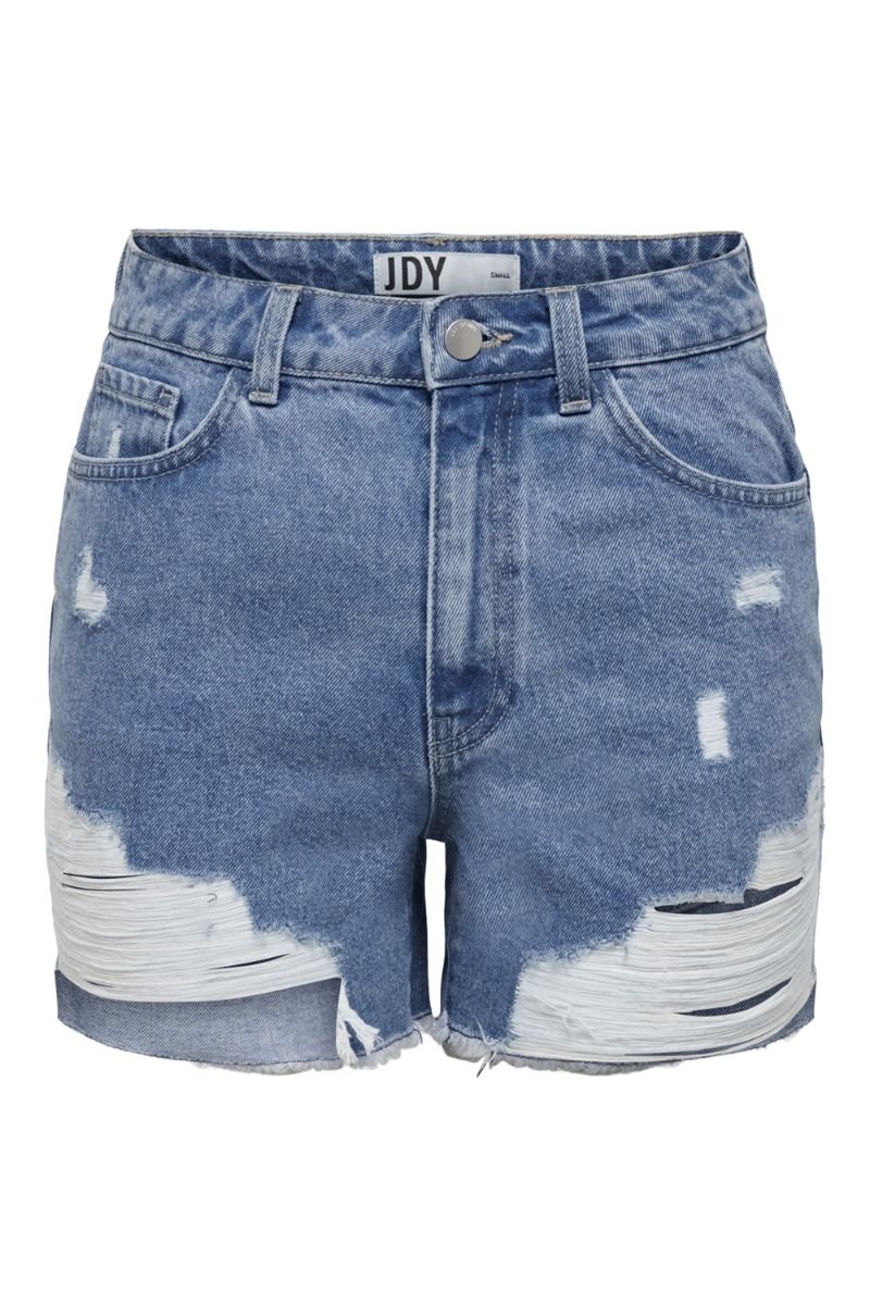 JDY - Shorts - JDY Charlie HW Shorts Dest. - Light Blue Denim