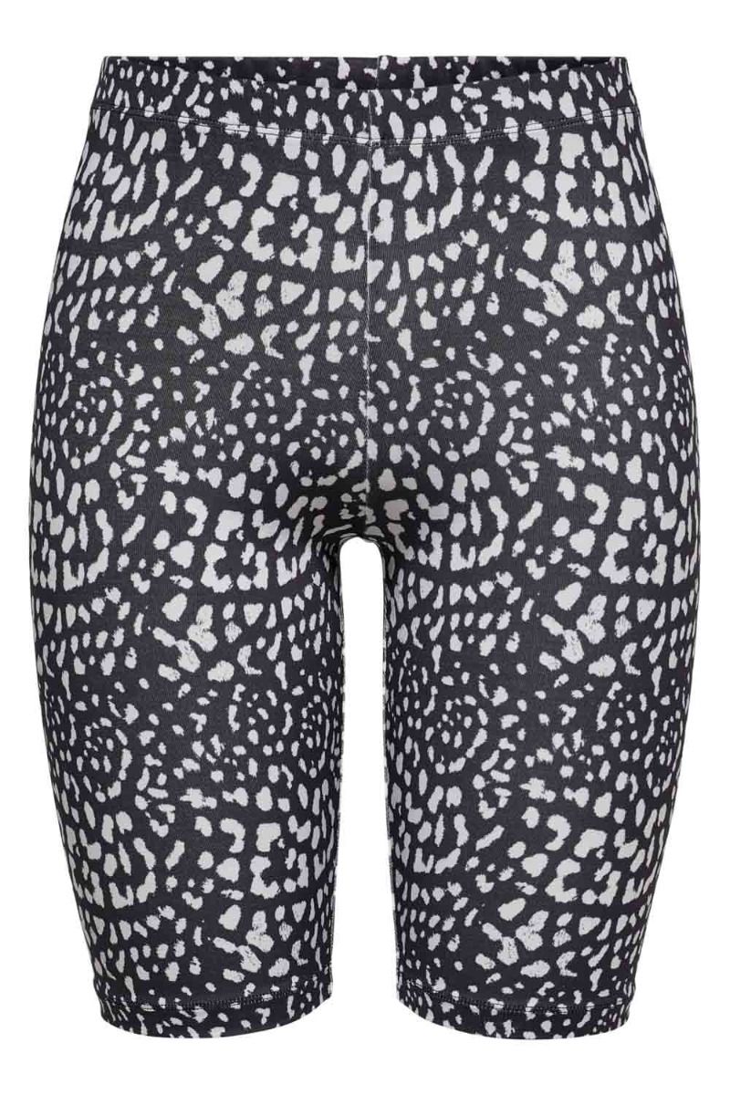 JDY - Shorts - Rossy Biker Shorts - Black/Leo