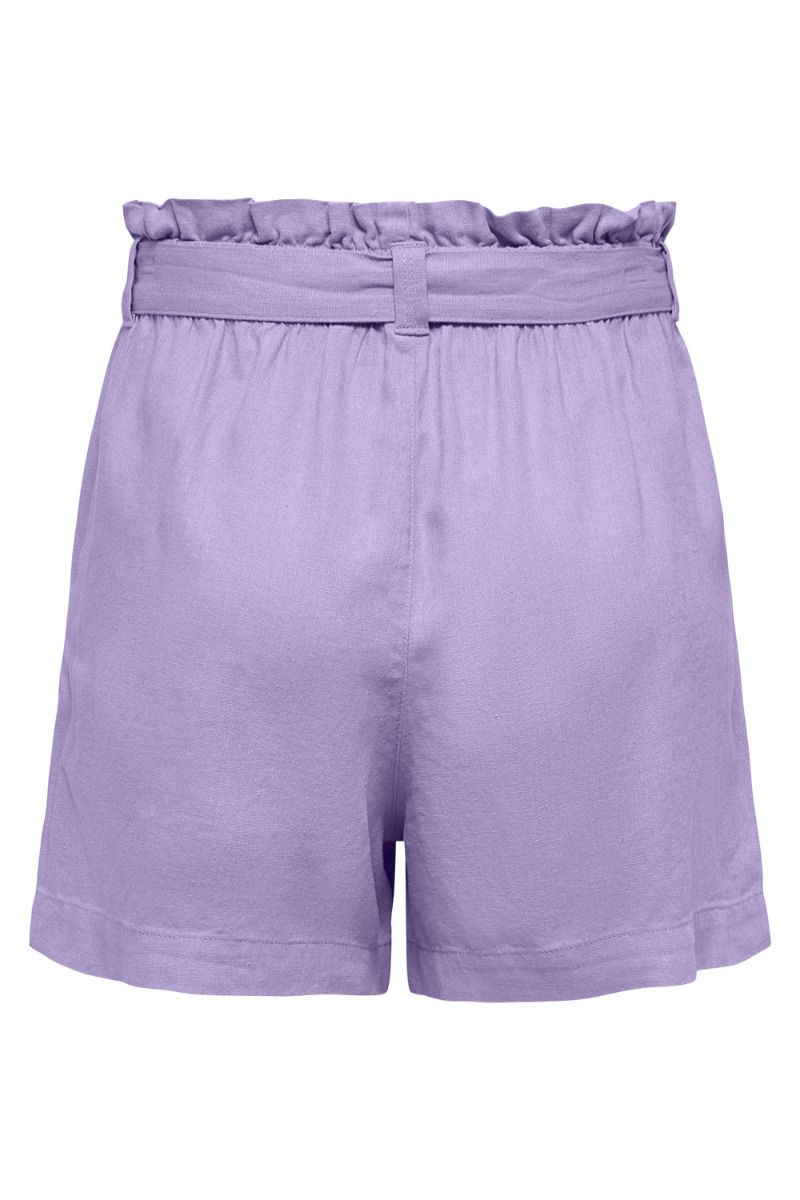 JDY - Shorts - JDY Say MW Linen Shorts - Purple Rose
