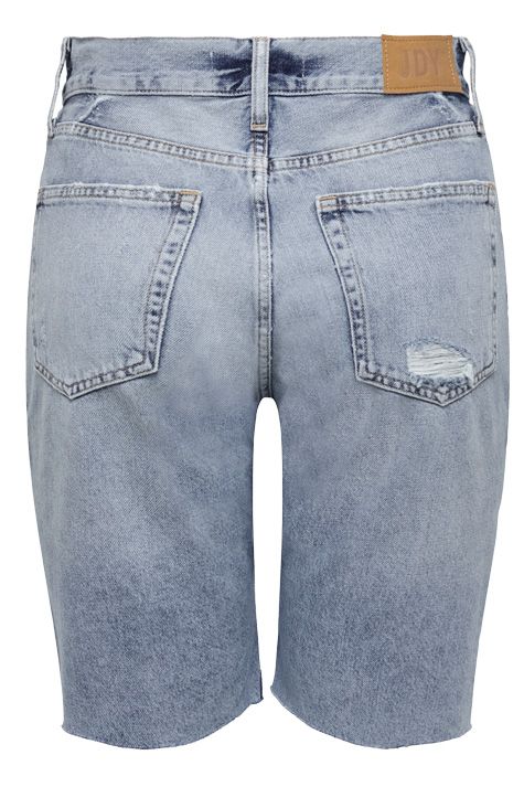 JDY - Shorts - JDY Vanja HW Boyfriend Destroyed Shorts - Light Blue Denim