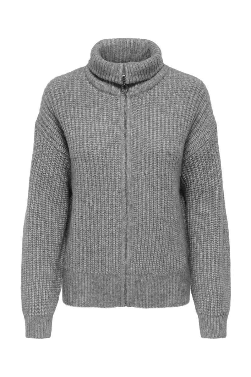 JDY - Cardigan - Jdy Silja L/S Zip Cardigan - December Sky/Melange