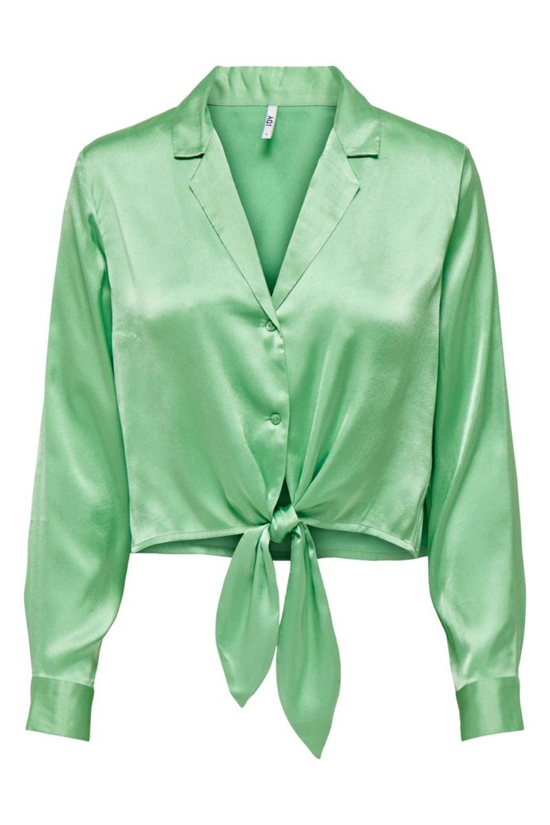 JDY - Skjorte - JDY Althea L/S Knot Shirt - Absinthe Green