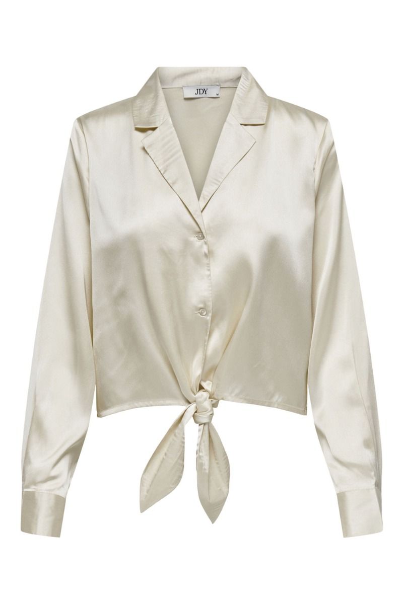 JDY - Skjorte - JDY Althea L/S Knot Shirt - Sandshell