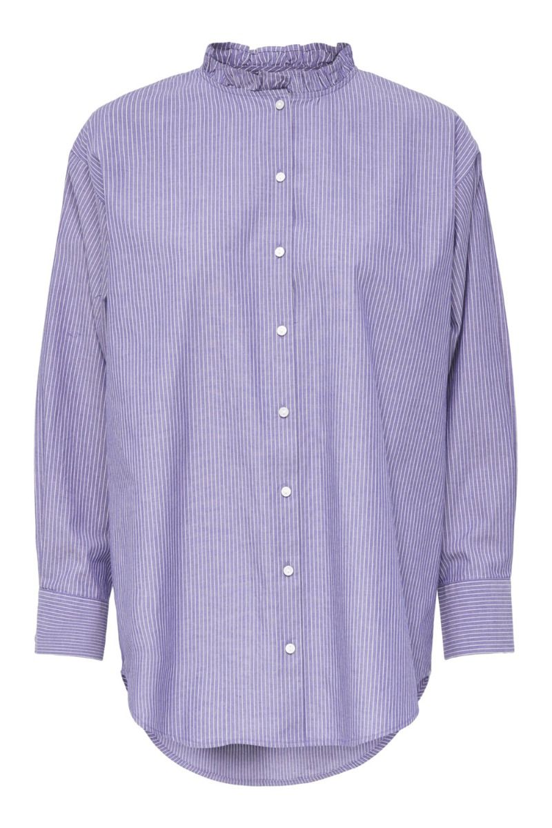 JDY - Skjorte - Bubble Life L/S Frill Long Shirt - Lavender