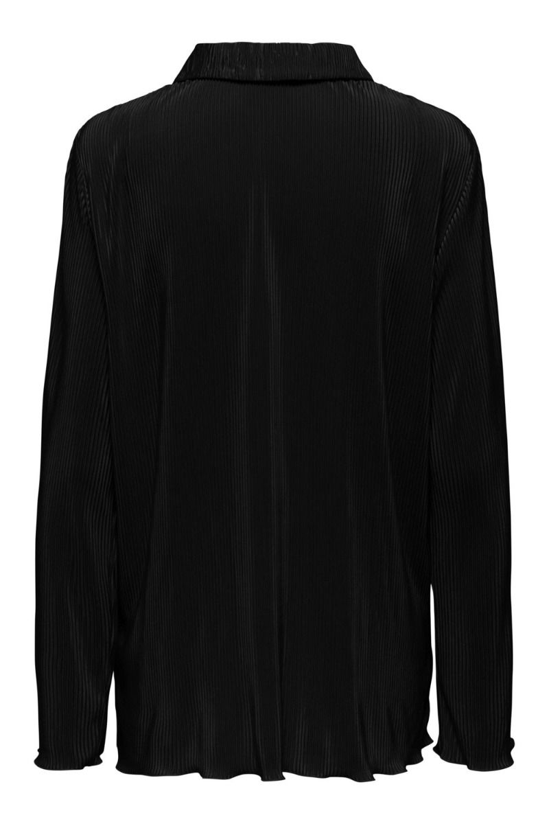 JDY - Skjorte - JDY Cita L/S Long Pleat Shirt - Black