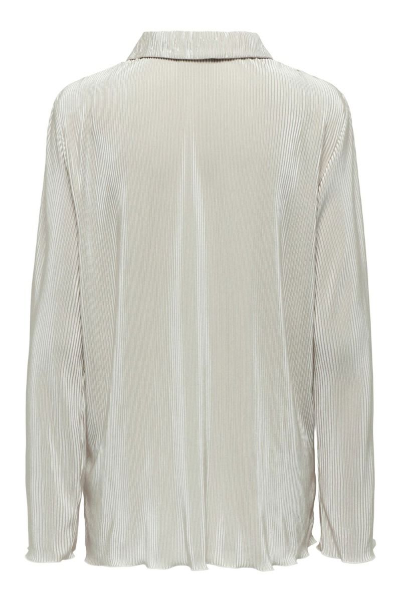 JDY - Skjorte - JDY Cita L/S Long Pleat Shirt - Sandshell