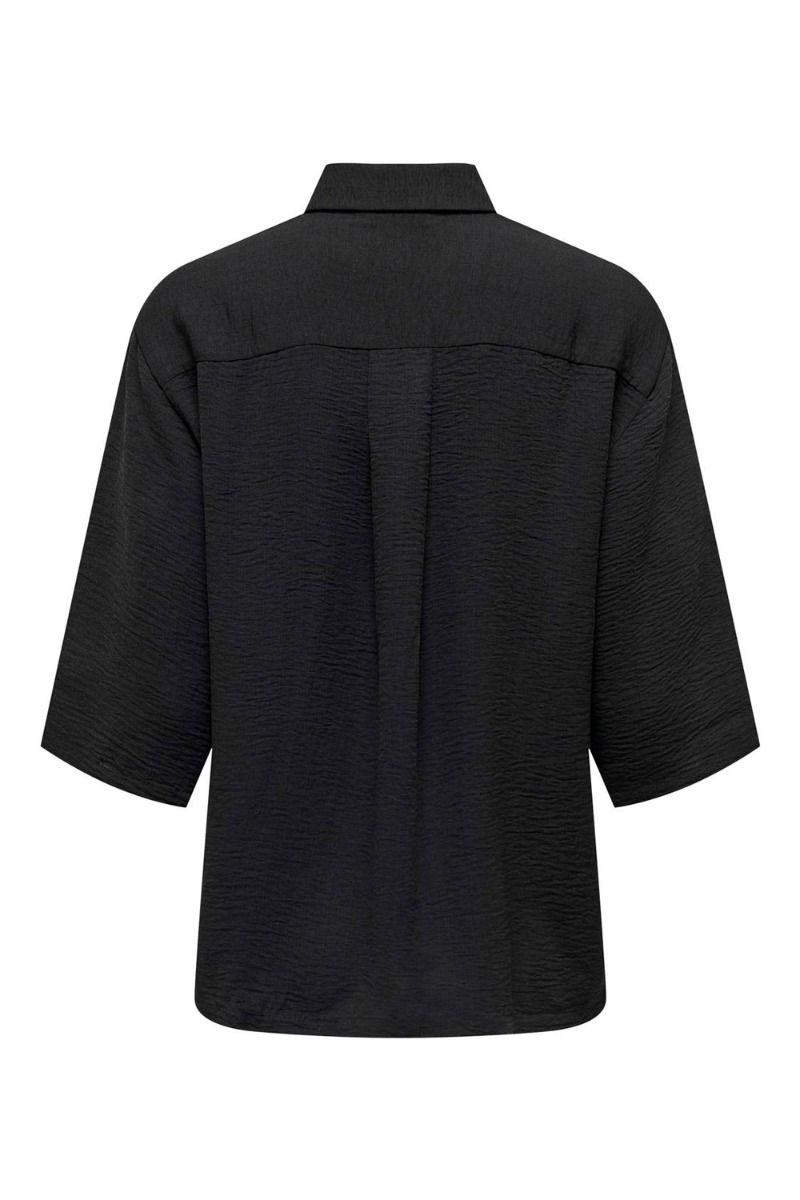 JDY - Skjorte - JDY Divya 3/4 Loose Shirt - Black