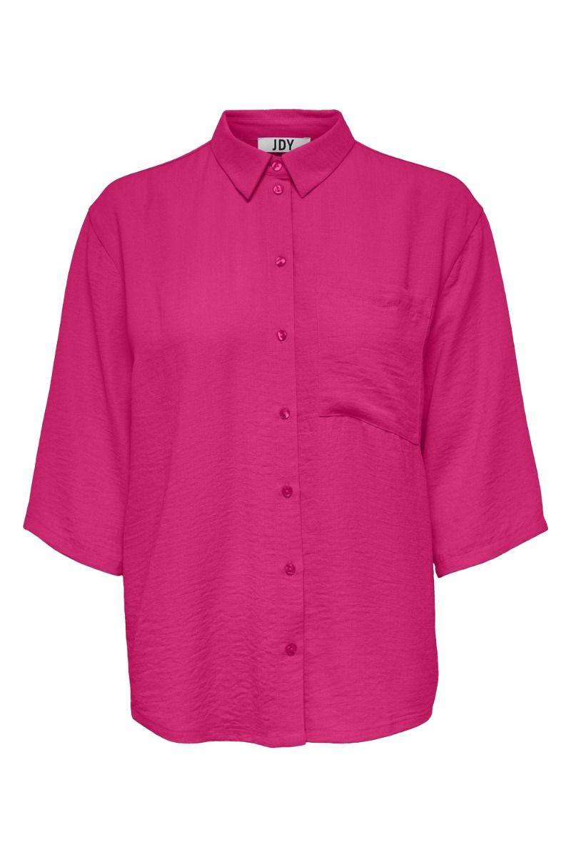JDY - Skjorte - JDY Divya Life 3/4 Loose Shirt - Fuchsia Purple
