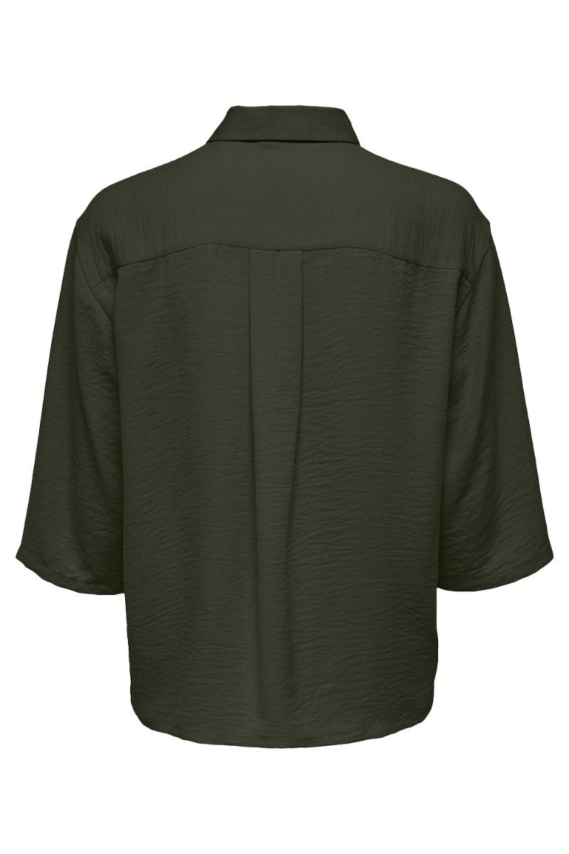 JDY - Skjorte - JDY Divya 3/4 Loose Shirt - Forest Night