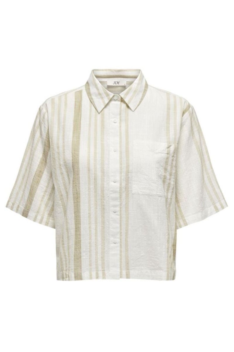 JDY - Skjorte - JDY Dorthea 2/4 Shirt - Eggnog/Beige